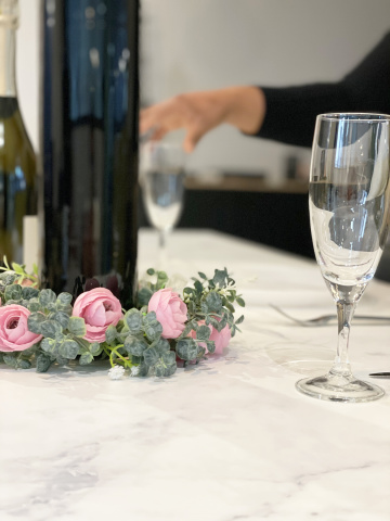 8102 Centre de table floral rose